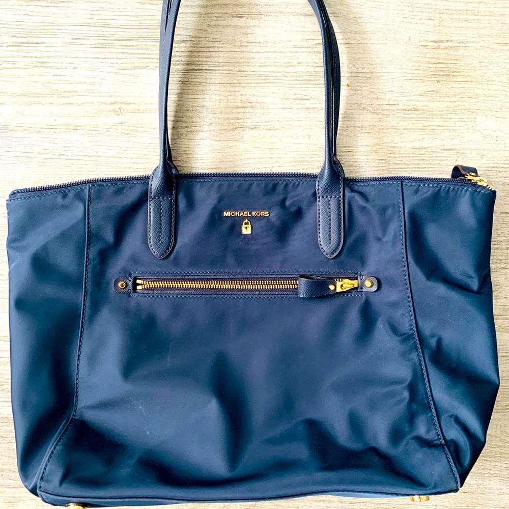 Micheal Kors navy blue tote